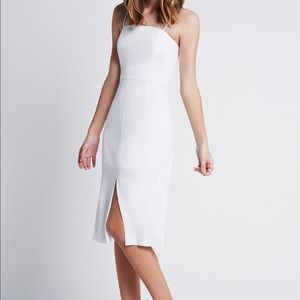 White midi dress